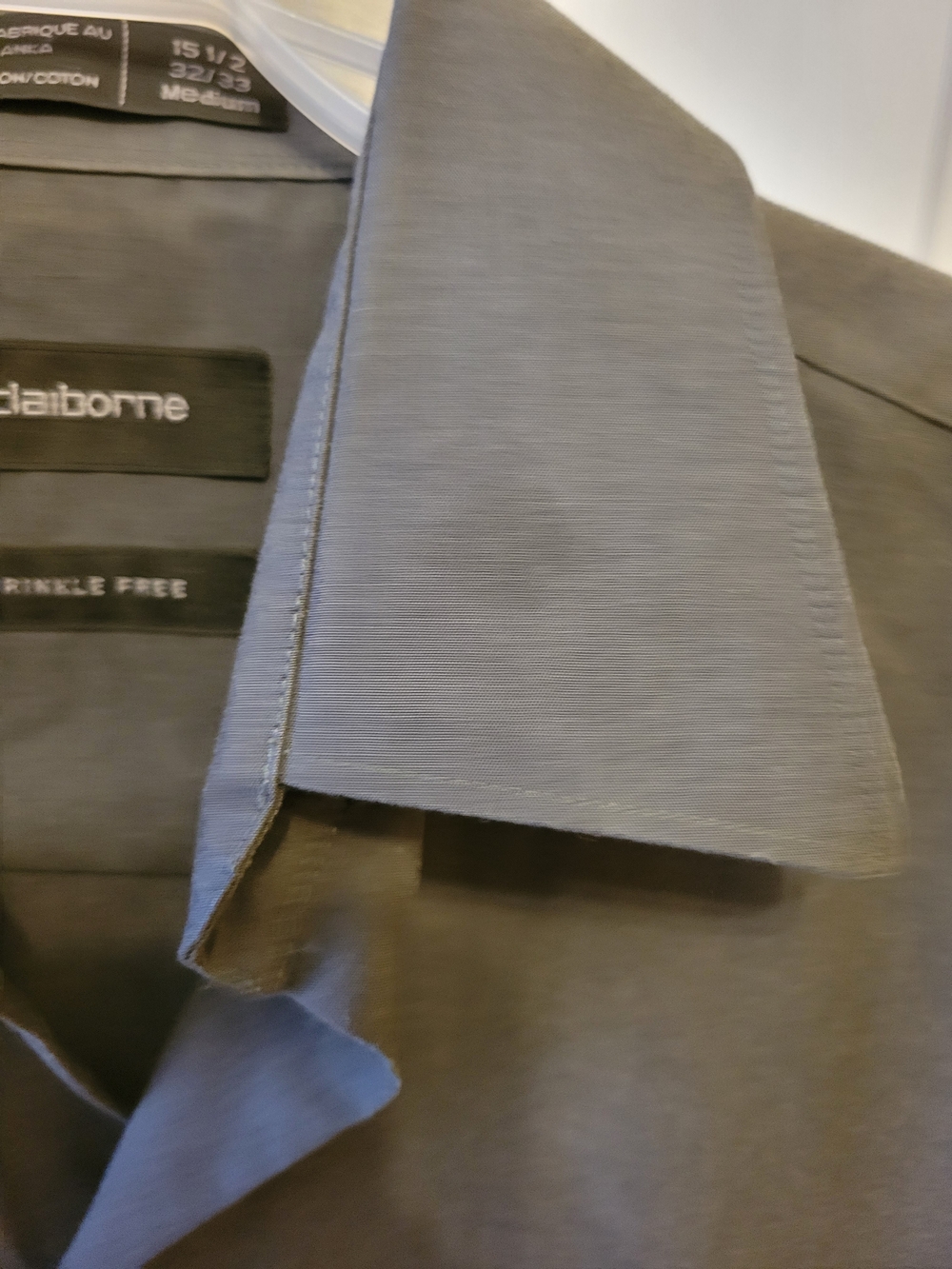 Claiborne Men's Dress Shirt in Charcoal Gray - Picture 4 of 6